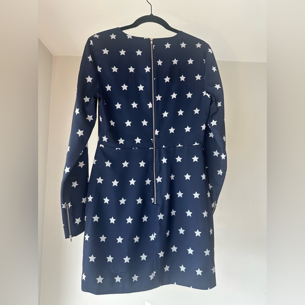 Self Portrait Star Print Zipper Mini Dress NWT - Picture 7 of 11